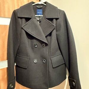 Nautica Blk Pea Coat